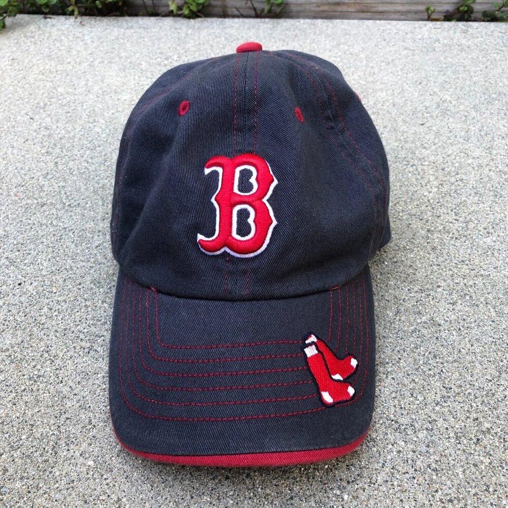 MLB Boston Red Sox Baseball Dad Hat Men's Blue One Size Adjustable Cap